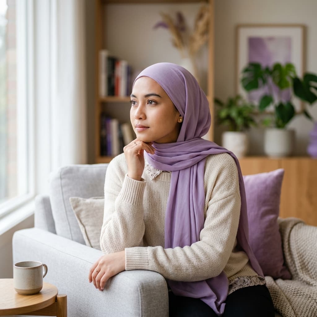 Seseorang sedang merefleksikan diri